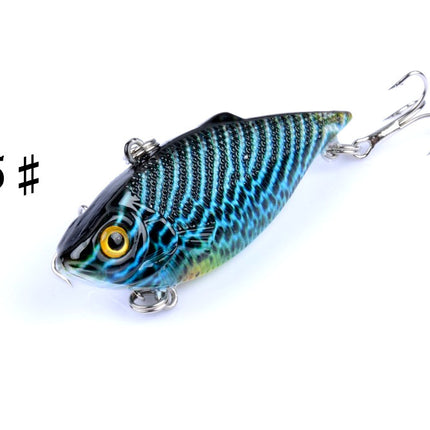 6x 6.5cm Vib Bait Fishing Lure Lures Hook Tackle Saltwater