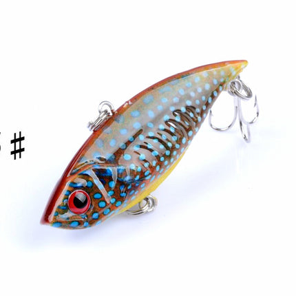 6x 6.5cm Vib Bait Fishing Lure Lures Hook Tackle Saltwater