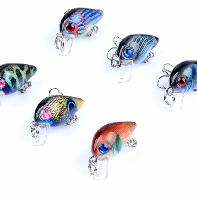 6x 3cm Popper Crank Bait Fishing Lure Lures Surface Tackle Saltwater
