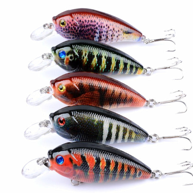 5x 7cm Popper Crank Bait Fishing Lure Lures Surface Tackle Saltwater