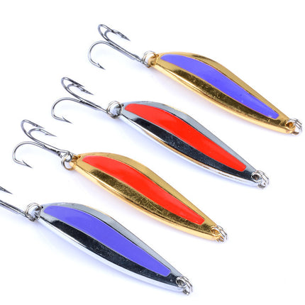 4x 10g Metal Spoon Fishing Hard Lure Spinner Spoon Baits