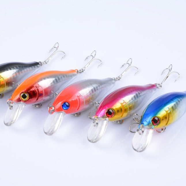 5x 7.5cm Popper Crank Bait Fishing Lure Lures Surface Tackle Saltwater