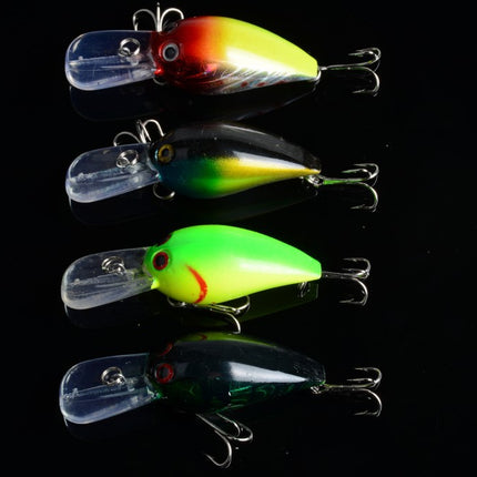 4x 7.3cm Popper Crank Bait Fishing Lure Lures Surface Tackle Saltwater