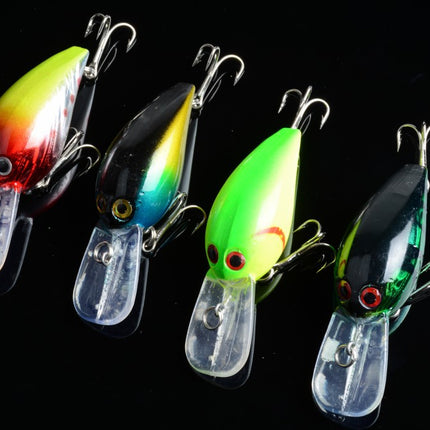 4x 7.3cm Popper Crank Bait Fishing Lure Lures Surface Tackle Saltwater