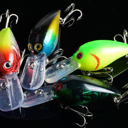 4x 7.3cm Popper Crank Bait Fishing Lure Lures Surface Tackle Saltwater