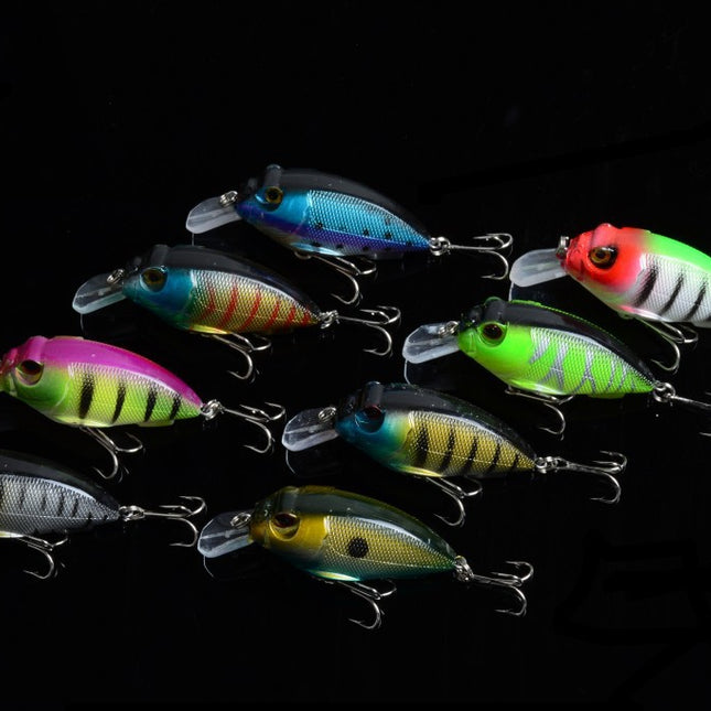 8x 7cm Popper Crank Bait Fishing Lure Lures Surface Tackle Saltwater