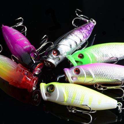 6X 6.5cm Popper Poppers Fishing Lure Lures Surface Tackle Fresh Saltwater