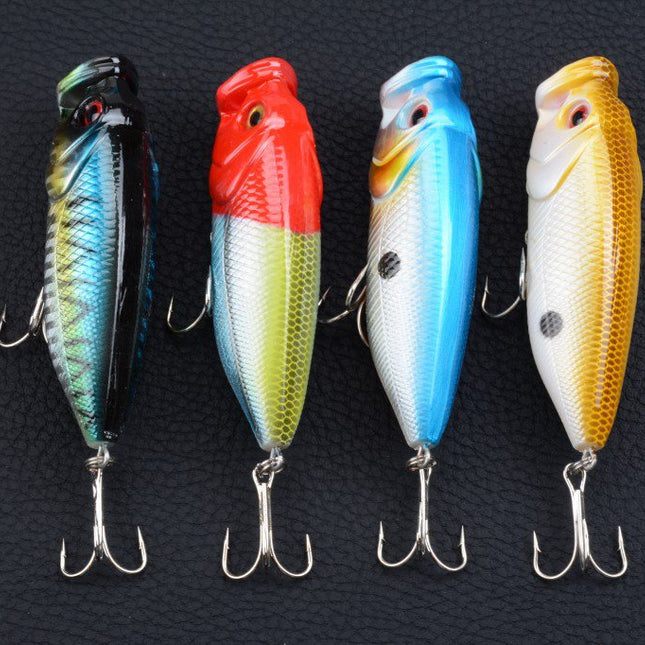 4X 8cm Popper Poppers Fishing Lure Lures Surface Tackle Fresh Saltwater