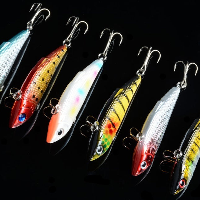 6x 8cm Vib Bait Fishing Lure Lures Hook Tackle Saltwater