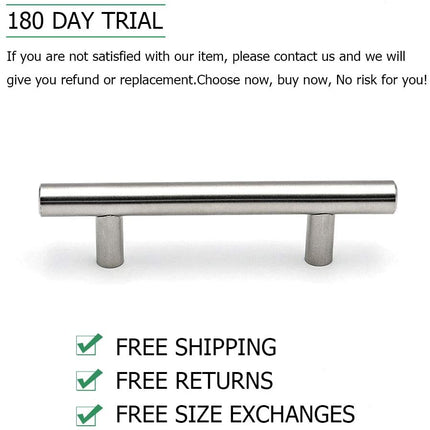Brushed Stainless steel Kitchen Door Cabinet Drawer Handle Pulls 192MM