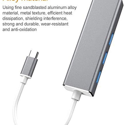 USB 3.1 USB-C Type C 1000 Mbps Gigabit Ethernet Rj45 LAN Adapter with 3 USB 3.0 Network Card