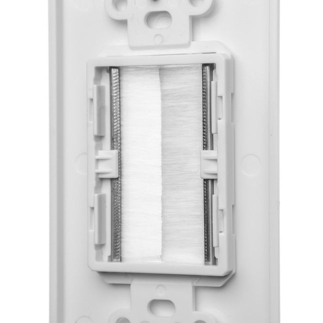 Brush Wall Plate Wires Cable Access Strap Management Socket Mount Port HDMI