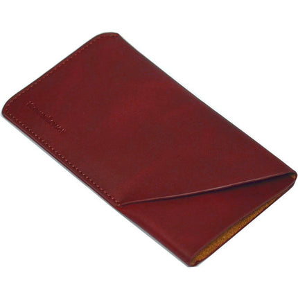 For iPhone SE 5G (2022), SE (2020) / 8 / 7 / 6s / 6 Reddish Brown Genuine Leather Pouch