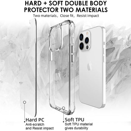 For iPhone 13 Pro Max Case iCoverLover Shockproof Cover Clear