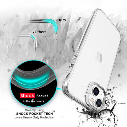 For iPhone 14 Plus Case iCoverLover Shockproof Cover Clear