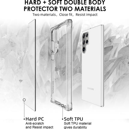 For Samsung Galaxy S22 Ultra Case iCoverLover Slim Shock-proof Cover Clear