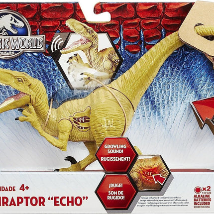 Hasbro Jurassic World Growler Velociraptor Echo Dinosaur with Sound and Lights