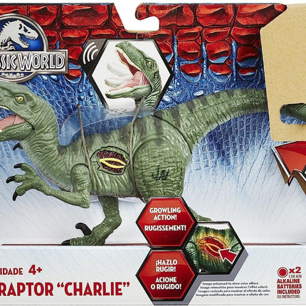 Hasbro Jurassic World Growler Velociraptor “Charlie” With Sound and Lights 4+