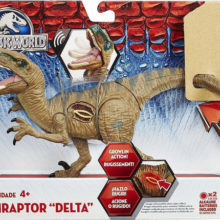 Hasbro Jurassic World Growler Velociraptor “Delta” with Lights and Sound 4+