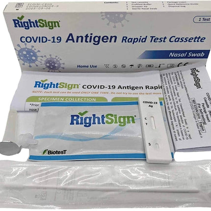 RightSign High Sensitivity Rapid Antigen Test RATs (Nasal Swab) – 10 Pack