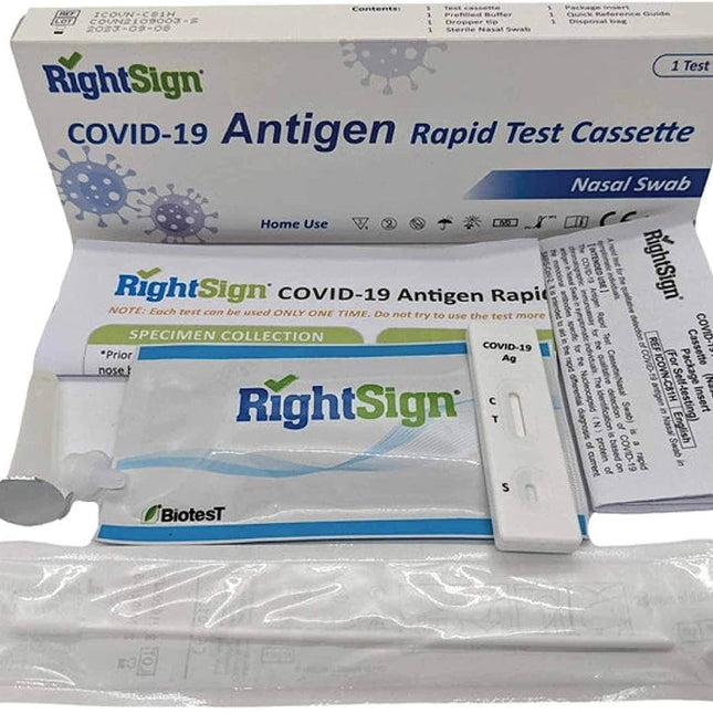 RightSign High Sensitivity Rapid Antigen Test RATs (Nasal Swab) – 10 Pack