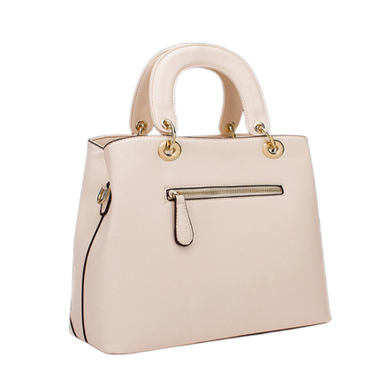 Unique Cream White Fashion Hand bag with real leather