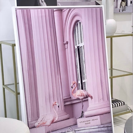 Interior Ave - Saint Pink - 90cm x 60cm White Framed Artwork