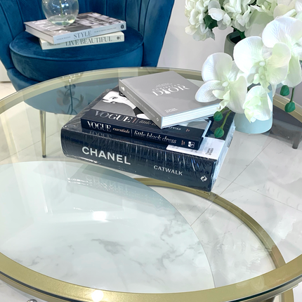 Interior Ave - Elle Luxe - Marble & Gold Nested Coffee Table