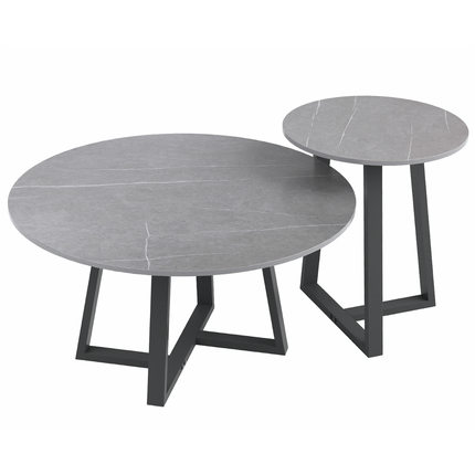 Interior Ave - Broadway Two Tier Stone Coffee Table Set
