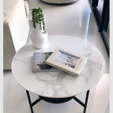 Interior Ave - Duke Round Two Tier Stone Coffee Table