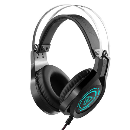 Gaming Headset Adjustment Headband Leather Earmuffs Omnidirectional Microphone
