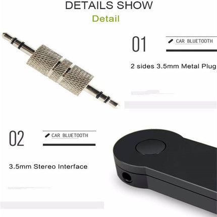 Mobax Car Bluetooth Wireless Transmitter Receiver Audio Adapter 3.5mm Speaker