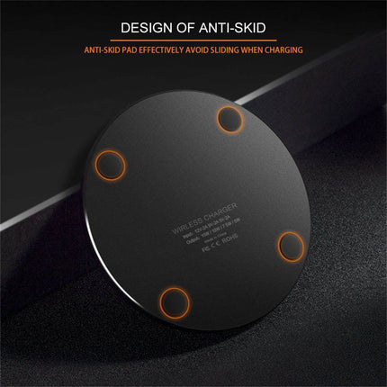 Mobax Desktop Round 10W Mobile Wireless Charger is Applicable to Apple Samsung White