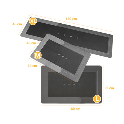 Lofiso Kitchen Door Mat Non-Slip Waterproof Floor Rug Carpet Anti-Oil Easy Clean M