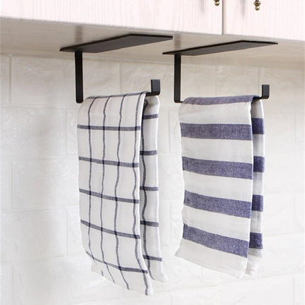 Cookingstuff Iron Kitchen Paper Cabinet Hanging Rack Roll Shelf Hole Free Wall Mounted