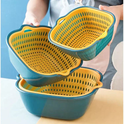 Cookingstuff Six-piece Creative Double-layer Household Multifunctional Fruit Vegetable Basket
