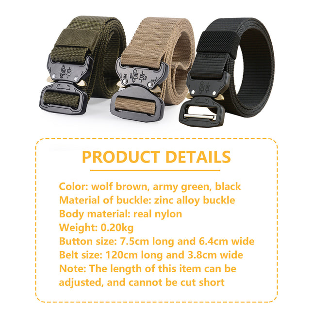 Mountgear Multifunctional Men's Outdoor Tactical Belt Outside Military Training Belt