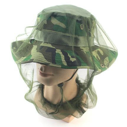 Mountgear 1 PCs Mosquito Fly Head Net Bee Outdoor Fishing Insect Mesh Hat Protector