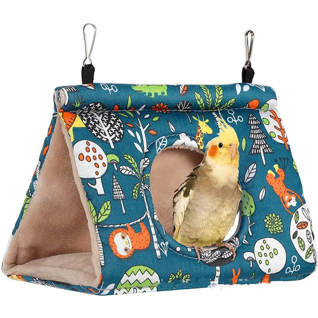 Pawfriends Bird Sleep Cotton Nest Cage Hut Pet Hammock Hang Cave Bed Parrot Warm Tent L AU