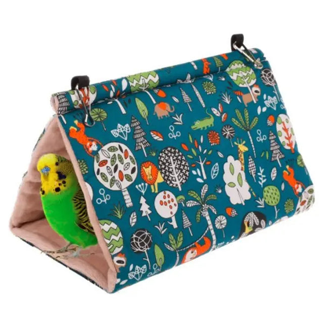 Pawfriends Bird Sleep Cotton Nest Cage Hut Pet Hammock Hang Cave Bed Parrot Warm Tent S AU