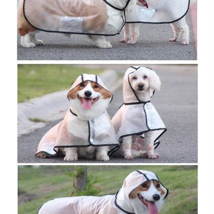 Pawfriends TPU Transparent Pet Cape Raincoat Large Dog Teddy Fado Koki Dog Clothing XXL