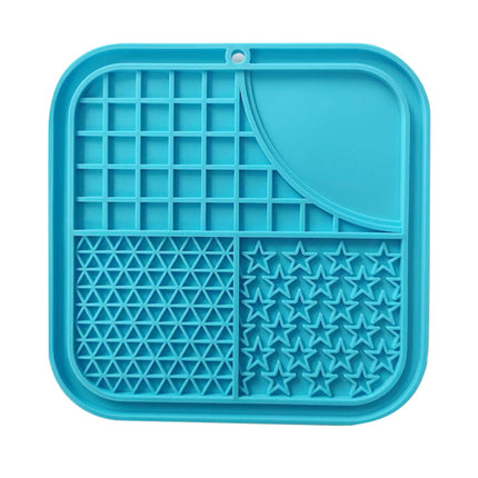 Pawfriends Silicone Dog Cat Pet Licking Pad Anti-Anxiety Toy Slow-Feeding Licking Pad Blue