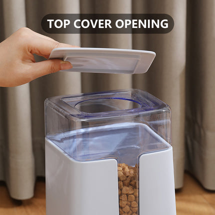 Pawfriends Pet Double Bowl Automatic Feeder Water Dispenser Dog Bowl Cat Bowl Bottle Grey