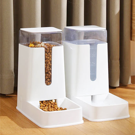Pawfriends Pet Double Bowl Automatic Feeder Water Dispenser Dog Bowl Cat Bowl Bottle