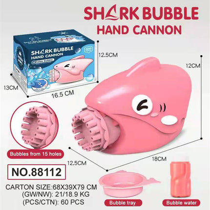 Bubblerainbow 15-Hole Bubble Gun Shark Bubble Machine Automatic Children's Hand-Held Outdoor Toys