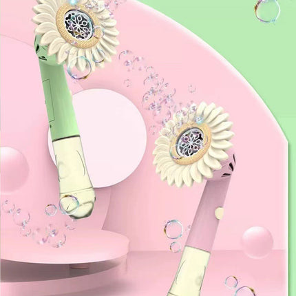 Bubblerainbow Sunflower Bubble Machine Handheld Water Bubble Machine Kids Summer Toys