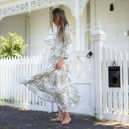 Cotton Maxi Dress Summer Dress Boho dress Gift for her Long Boho Dress Women Kimono Wrap Dress Valentine Mother's Day Christmas - SM