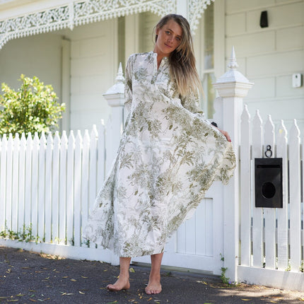 Cotton Maxi Dress Summer Dress Boho dress Gift for her Long Boho Dress Women Kimono Wrap Dress Valentine Mother's Day Christmas - SM
