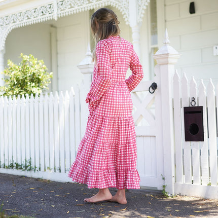 Cotton Maxi Dress Summer Dress Boho dress Gift for her Long Boho Dress Women Kimono Wrap Dress Valentine Mother's Day Christmas - LXL