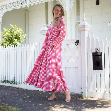 Cotton Maxi Dress Summer Dress Boho dress Gift for her Long Boho Dress Women Kimono Wrap Dress Valentine Mother's Day Christmas - SM